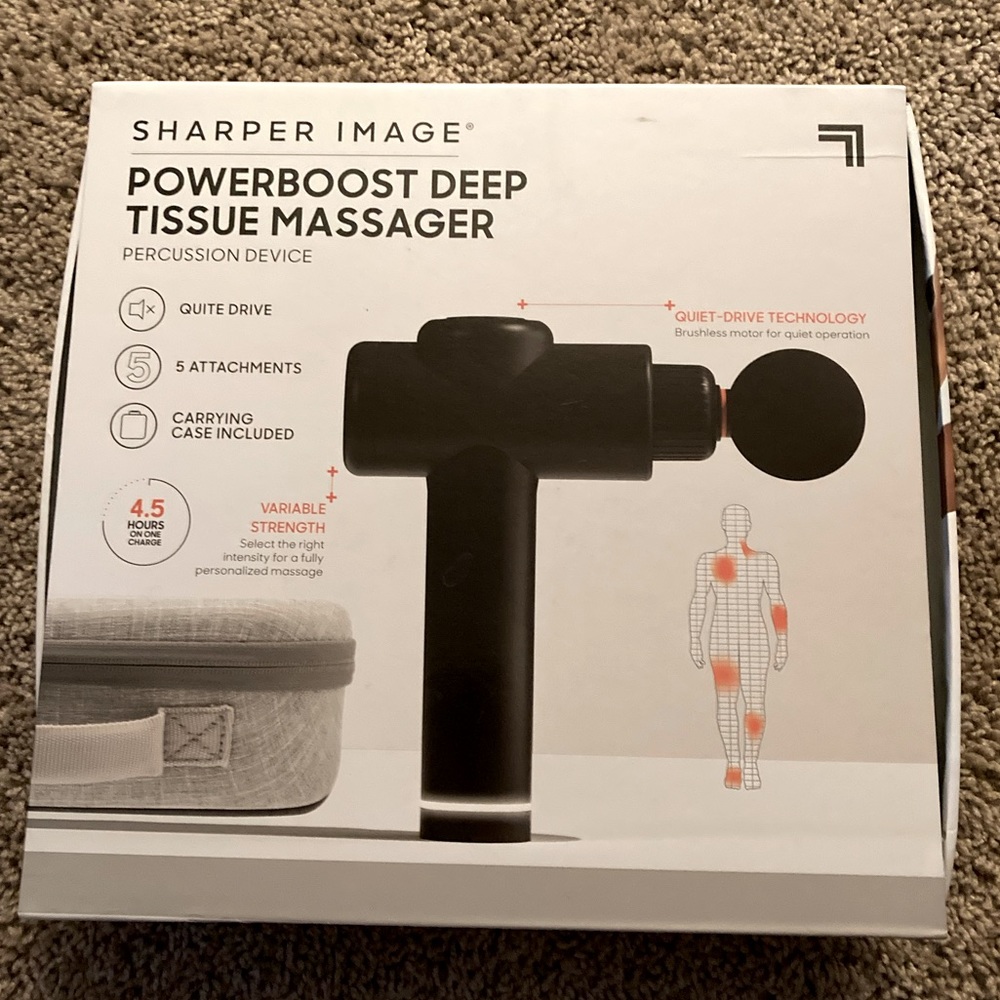 Unopened!!! Power boost deep tissue massager sharper image